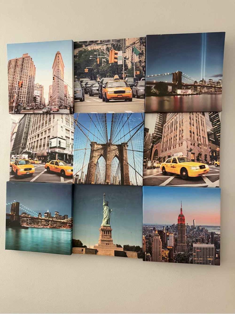 New York City Photo Canvas Wall Art - Yellow Taxis & Cityscapes